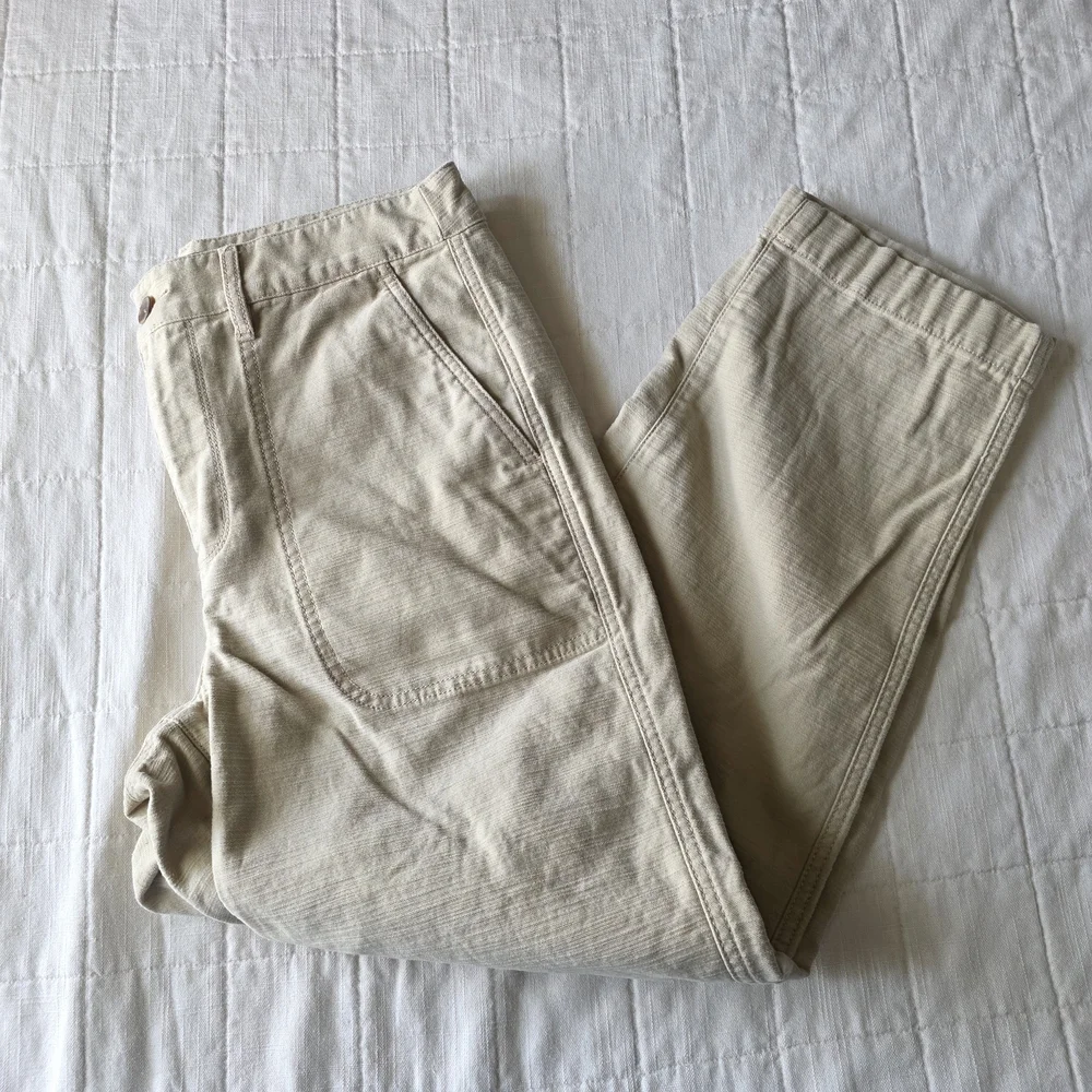 J. CREW Pants Cotton Camp Pants – Size 8 Beige Inseam 26” J Crew Factory